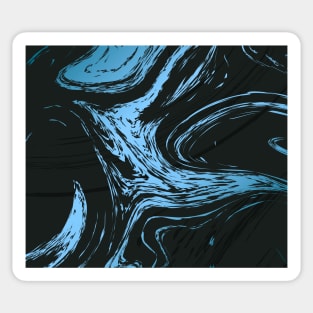 Blue and Black Marble Sticker